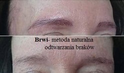 Makijaż permanentny brwi przed i po zabiegu