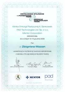 Udział w konferencji naukowej z dziedziny chirurgii plastycznej piersi i twarzy - dr. Zbigniew Mazan Udział w konferencji naukowej z dziedziny chirurgii plastycznej piersi i twarzy - dr. Zbigniew Mazan