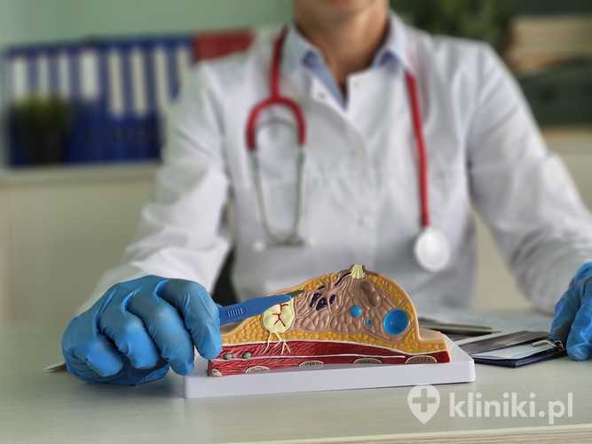 Lekarz omawia proces powiększania piersi