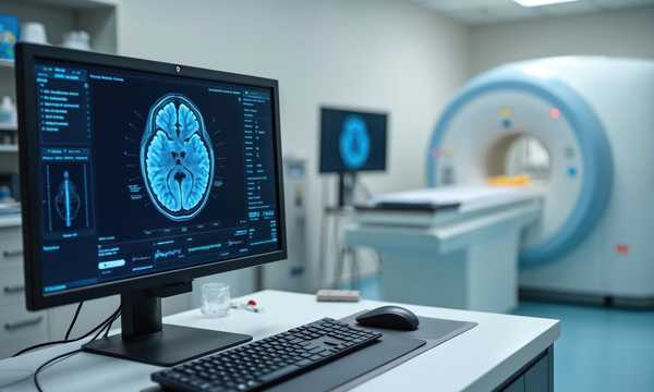 Skan MRI na komputerze monitoruje aktywność mózgu